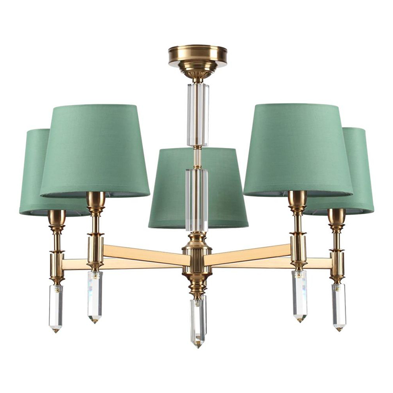 Люстра Ramona Green Chandelier Бронза Зеленый в Рязани | Loft Concept 