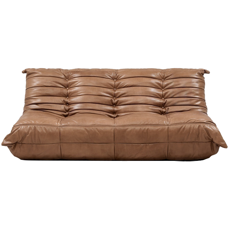Дизайнерский кожаный диван коричневый без подлокотников Aveline Leather Sofa Коричневый Дизайнерский кожаный диван коричневый без подлокотников Aveline Leather Sofa Коричневый в Рязани | Loft Concept