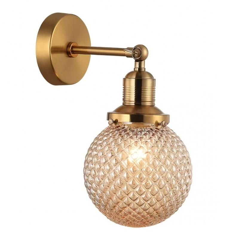 Бра Perforated Bubbles с темным плафоном Латунь Янтарный Бра Perforated Bubbles с темным плафоном Латунь Янтарный в Рязани | Loft Concept