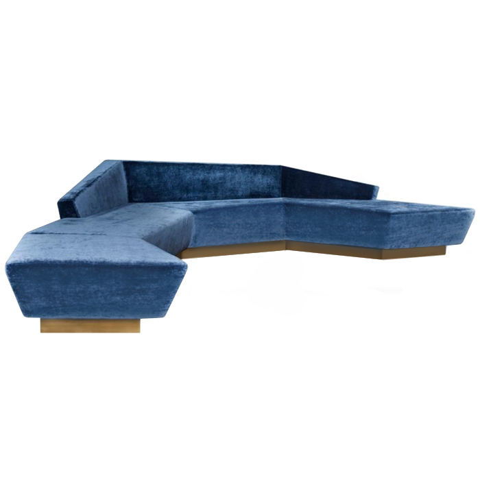 Диван Anaktae ADRASTUS SOFA Синий Латунь Диван Anaktae ADRASTUS SOFA Синий Латунь в Рязани | Loft Concept