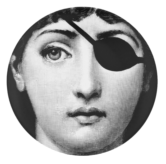 Декоративная тарелка Fornasetti 008 Черный Декоративная тарелка Fornasetti 008 Черный в Рязани | Loft Concept