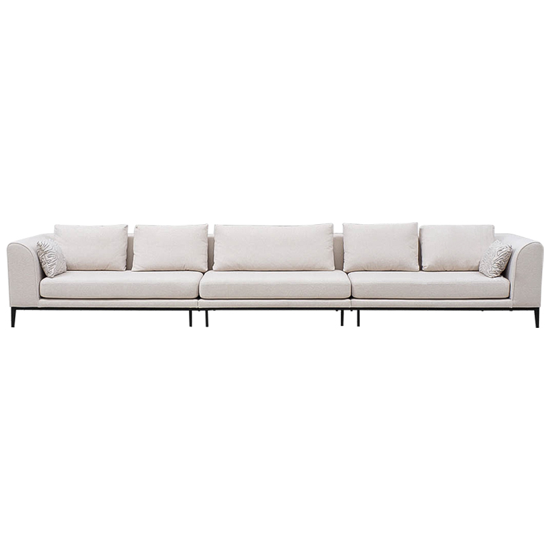 Диван Willa Long Sofa Молочный Черный Диван Willa Long Sofa Молочный Черный в Рязани | Loft Concept