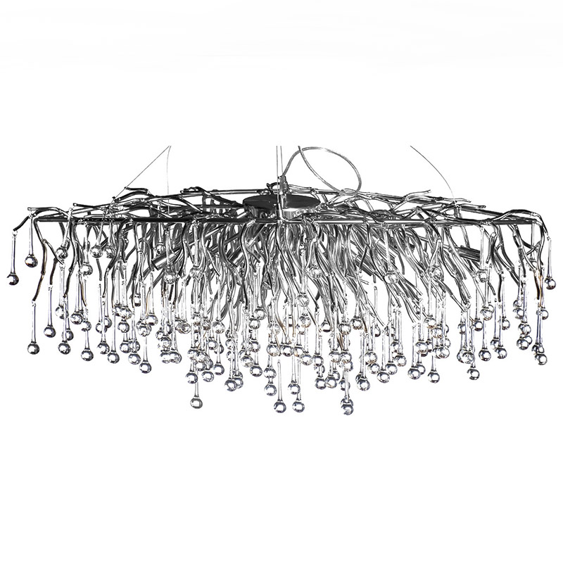 Люстра Droplet Chrome Chandelier Хром Прозрачный Люстра Droplet Chrome Chandelier Хром Прозрачный в Рязани | Loft Concept