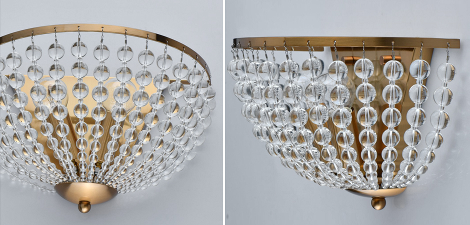 Бра Virginia Clear Beads Wall Lamp Gold Бра Virginia Clear Beads Wall Lamp Gold - Loft-Concept в Рязани
