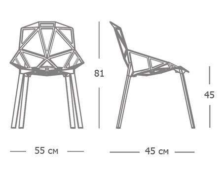 Дизайнерский стул CHAIR ONE black Дизайнерский стул CHAIR ONE black в Рязани