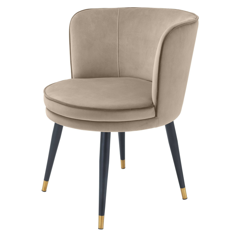 Стул Eichholtz Dining Chair Grenada greige Бежево-серый Черный Латунь Стул Eichholtz Dining Chair Grenada greige Бежево-серый Черный Латунь в Рязани | Loft Concept