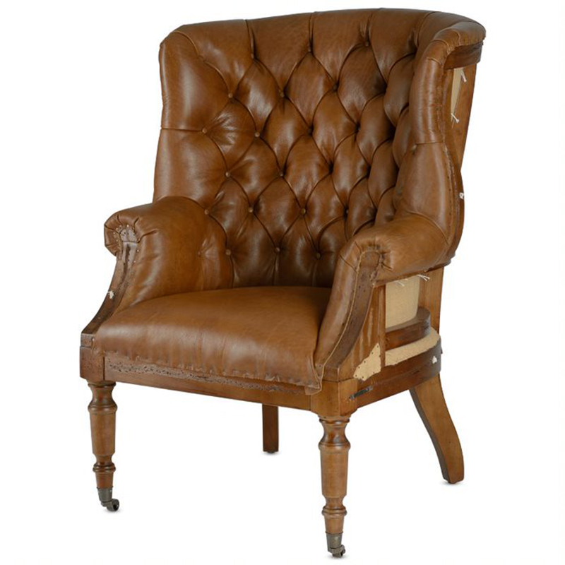 Кресло Meder Armchair натуральная кожа Коричневый Кресло Meder Armchair натуральная кожа Коричневый в Рязани | Loft Concept