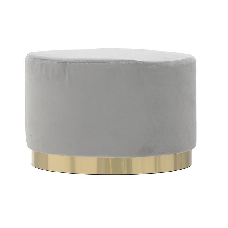 Пуф Golden Belt Gray Pastel Серый Золотой Пуф Golden Belt Gray Pastel Серый Золотой в Рязани | Loft Concept