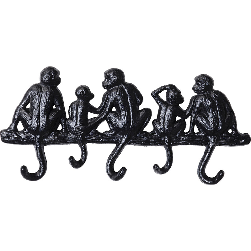 Настенная вешалка Monkey Family S Черный Настенная вешалка Monkey Family S Черный в Рязани | Loft Concept