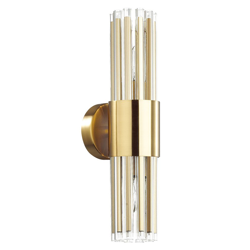 Бра Gladwin Glass Tube Wall Lamp Золотой Прозрачный Бра Gladwin Glass Tube Wall Lamp Золотой Прозрачный в Рязани | Loft Concept