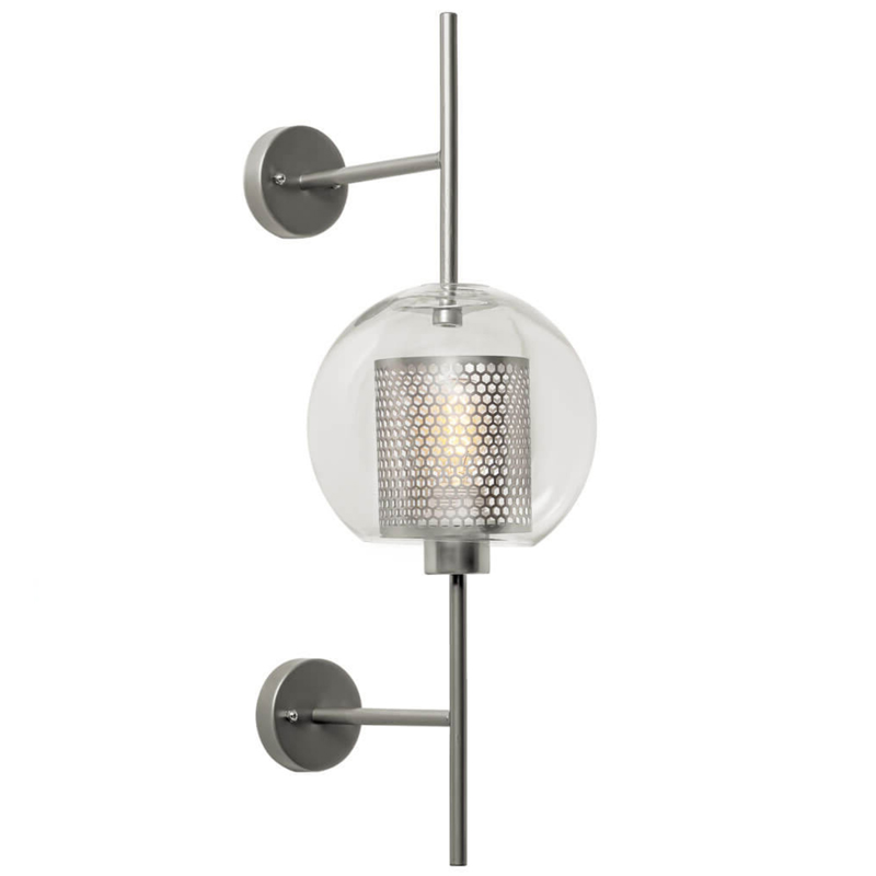 Бра Perforation Wall Lamp Nickel 58 Никель Прозрачное Стекло Бра Perforation Wall Lamp Nickel 58 Никель Прозрачное Стекло в Рязани | Loft Concept