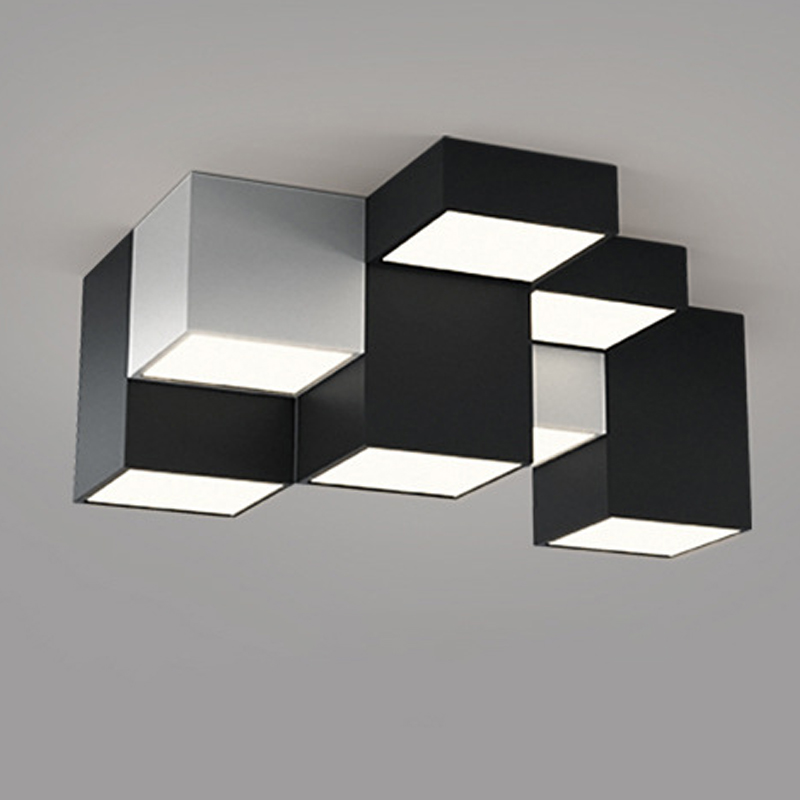 Комбинация из 9-ти геометрических потолочных светильников Nine Geometric Lamps Черный Белый Комбинация из 9-ти геометрических потолочных светильников Nine Geometric Lamps Черный Белый в Рязани | Loft Concept