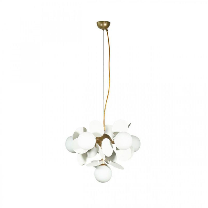 Люстра MATISSE Chandelier White 6 ламп Белый Золотой Люстра MATISSE Chandelier White 6 ламп Белый Золотой в Рязани | Loft Concept