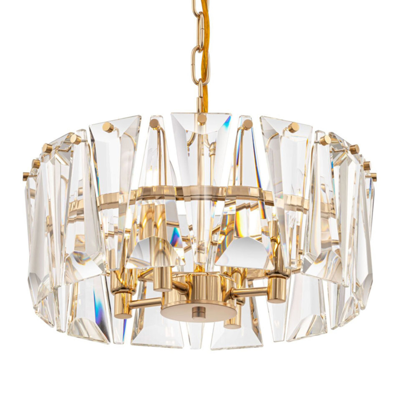 Люстра Ruby Crystal Chandelier Gold 38 Глянцевое золото Прозрачное Стекло Люстра Ruby Crystal Chandelier Gold 38 Глянцевое золото Прозрачное Стекло в Рязани | Loft Concept
