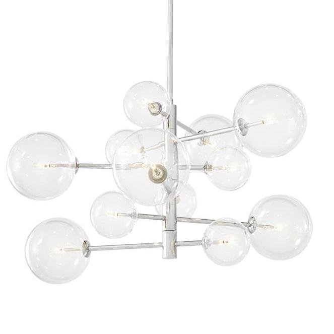 Люстра Chandelier Argento S Nickel Никель Прозрачное Стекло Люстра Chandelier Argento S Nickel Никель Прозрачное Стекло в Рязани | Loft Concept