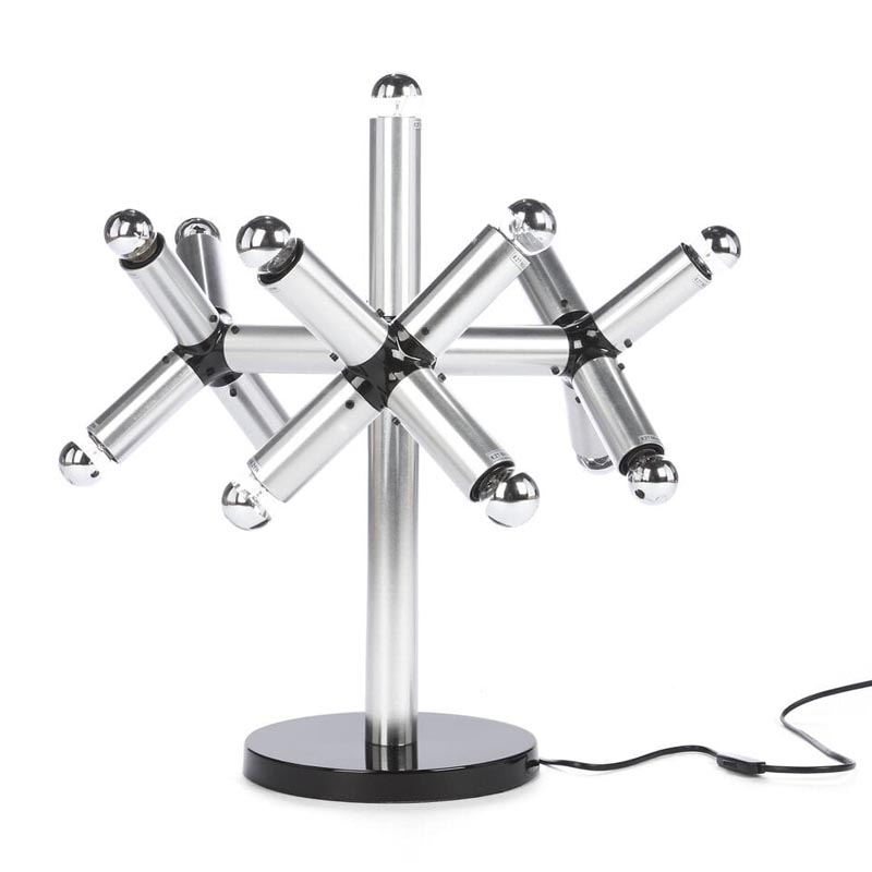 Настольная лампа Fenton Table Lamp Серебряный Настольная лампа Fenton Table Lamp Серебряный в Рязани | Loft Concept