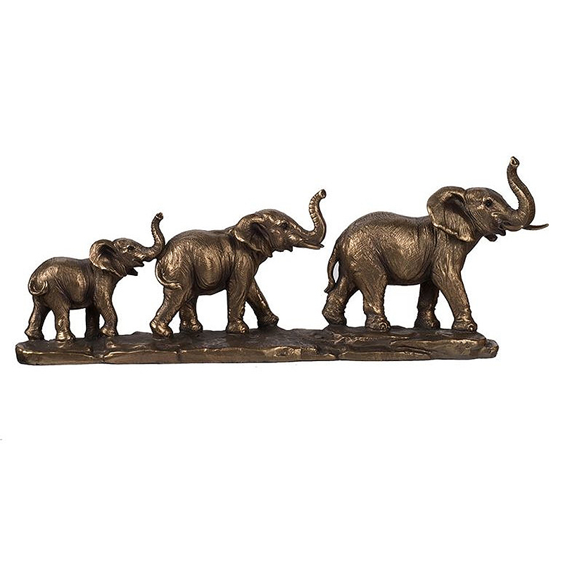 Композиция в виде семьи слонов Elephants Figurine Бронза Композиция в виде семьи слонов Elephants Figurine Бронза в Рязани | Loft Concept