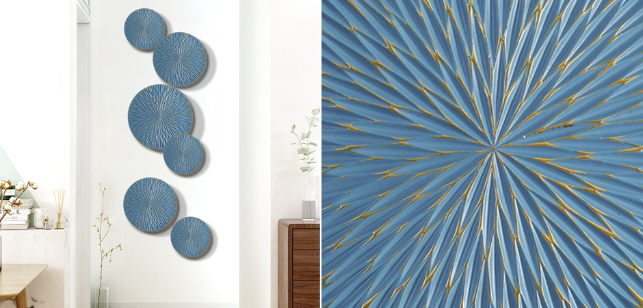 Арт-объект на стену Blue Discs Арт-объект на стену Blue Discs - Loft-Concept в Рязани