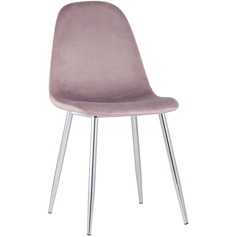 Стул Archie Chair Пыльно-Розовый Велюр Хромированные ножки Розовый пастельный Серебряный Стул Archie Chair Пыльно-Розовый Велюр Хромированные ножки Розовый пастельный Серебряный в Рязани | Loft Concept