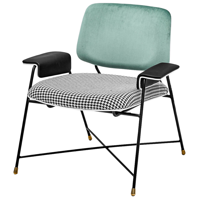 Кресло Bagot Chair Mint Черно-белый Мятный в Рязани | Loft Concept 