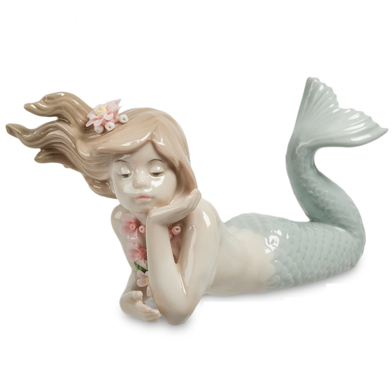 Статуэтка Mermaid Leia Бежевый Серо-голубой Розовый пастельный Статуэтка Mermaid Leia Бежевый Серо-голубой Розовый пастельный в Рязани | Loft Concept