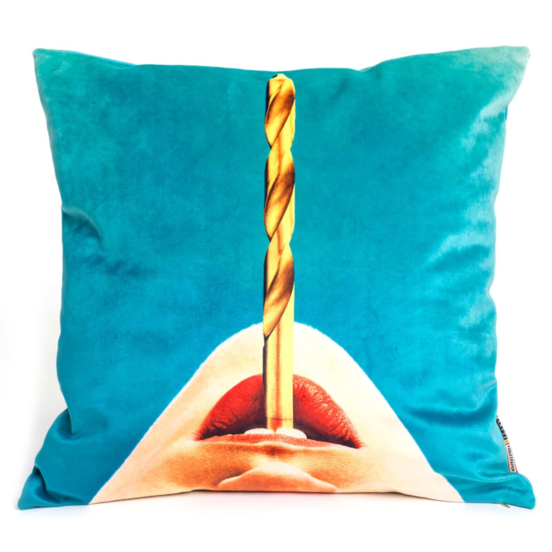 Подушка Seletti Cushion Drill Design Toiletpaper Бирюзовый Подушка Seletti Cushion Drill Design Toiletpaper Бирюзовый в Рязани | Loft Concept