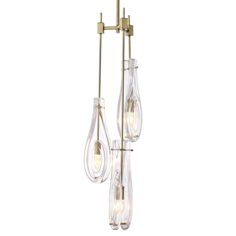 Люстра Eichholtz Chandelier Bellano S Brass Латунь Прозрачный Люстра Eichholtz Chandelier Bellano S Brass Латунь Прозрачный в Рязани | Loft Concept