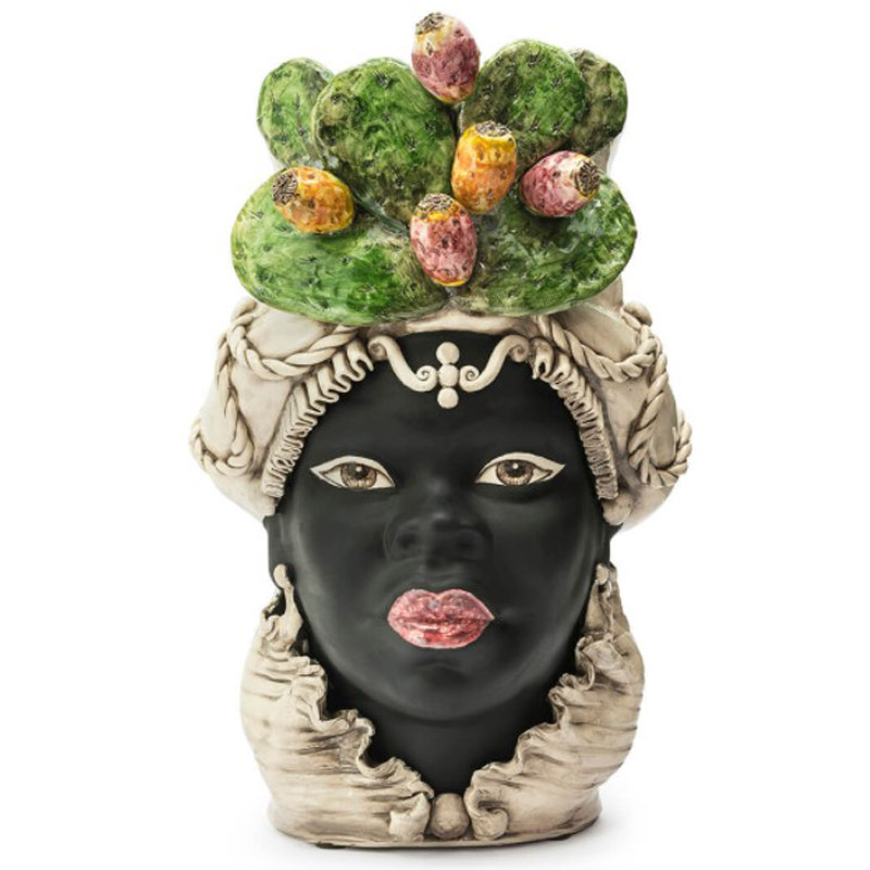 Ваза VASE MORO LADY FICO BIG Черный Мульти Ваза VASE MORO LADY FICO BIG Черный Мульти в Рязани | Loft Concept