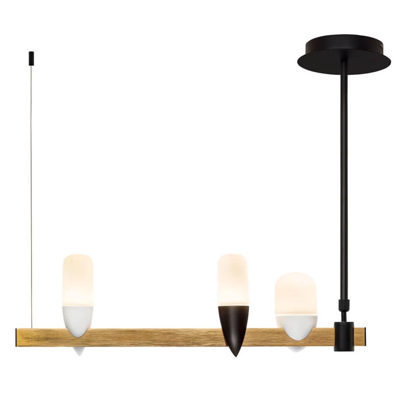 Люстра Ebenezer Chandelier Linear black 60 Латунь Черный Люстра Ebenezer Chandelier Linear black 60 Латунь Черный в Рязани | Loft Concept