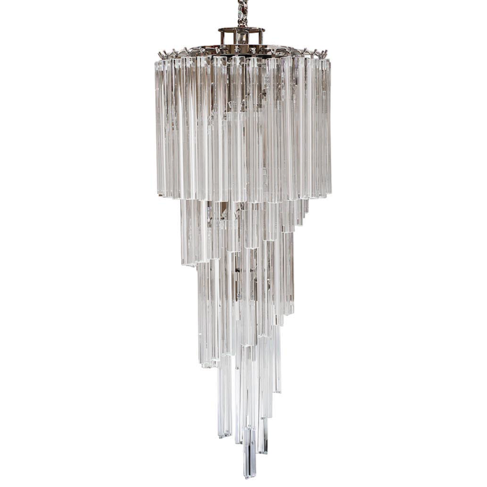 Люстра Odeon Chandelier Helix Clear 35 Хром Прозрачное Стекло Люстра Odeon Chandelier Helix Clear 35 Хром Прозрачное Стекло в Рязани | Loft Concept