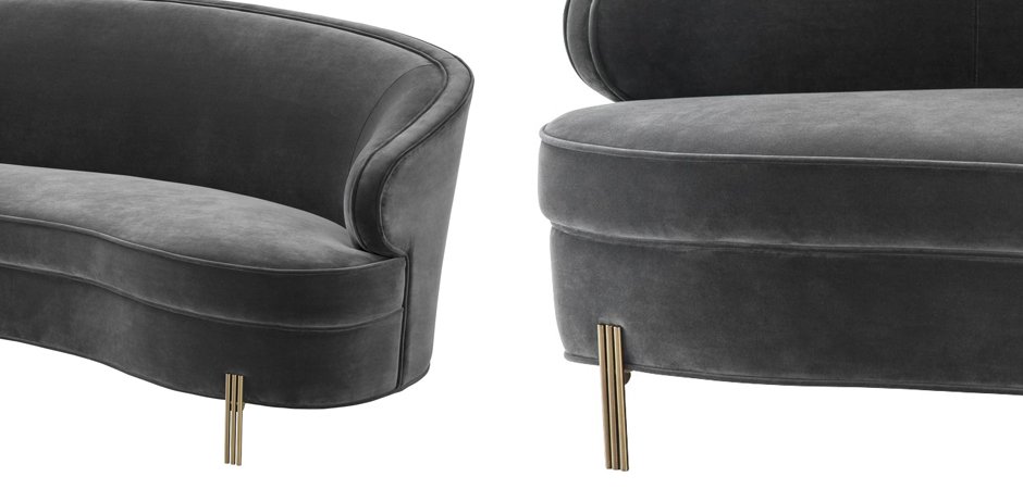 Диван Eichholtz Sofa Pierson dark grey Диван Eichholtz Sofa Pierson dark grey - Loft-Concept в Рязани