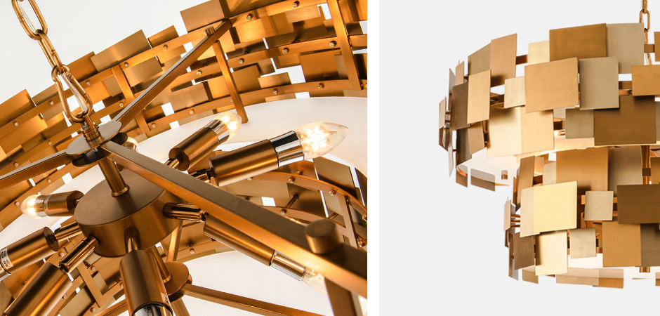 Люстра Gold Plate Chandelier 8 Люстра Gold Plate Chandelier 8 - Loft-Concept в Рязани