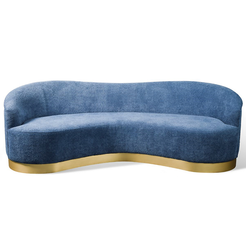 Диван Derby Sofa Синий Латунь Диван Derby Sofa Синий Латунь в Рязани | Loft Concept