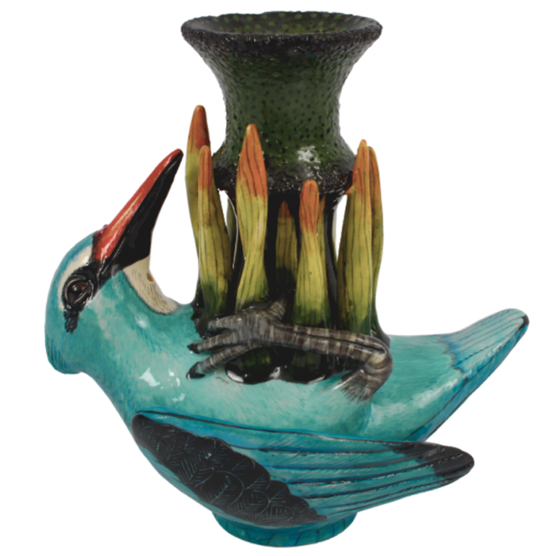 Ваза Голубая Птичка Woodland Kingfisher Vase Синий Ваза Голубая Птичка Woodland Kingfisher Vase Синий в Рязани | Loft Concept