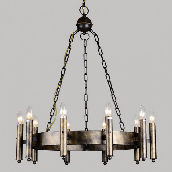 Люстра Loft Castle Chandelier 10 Металлик винтаж Люстра Loft Castle Chandelier 10 Металлик винтаж в Рязани | Loft Concept