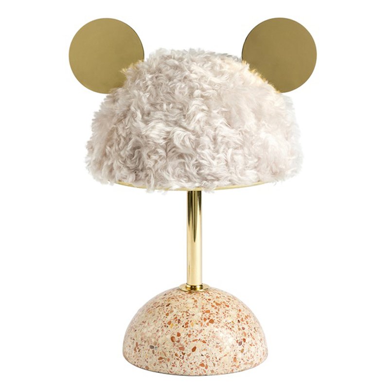 Настольная лампа White Mouse Table Lamp Белый Латунь Розовый пастельный в Рязани | Loft Concept 