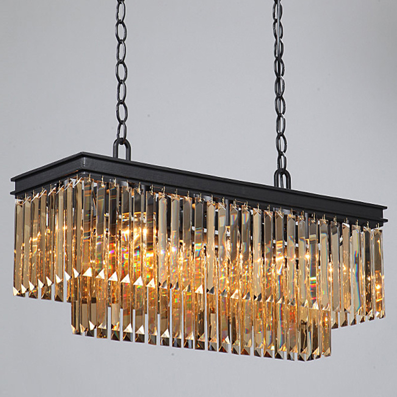 Люстра Odeon Amber GLASS Rectangular Chandelier Black iron Янтарное стекло 80 Черный матовый Люстра Odeon Amber GLASS Rectangular Chandelier Black iron Янтарное стекло 80 Черный матовый в Рязани | Loft Concept