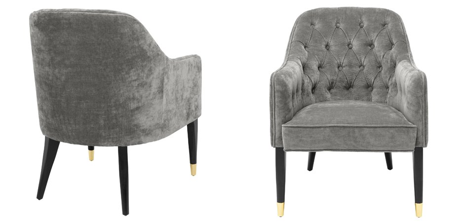 Кресло Eichholtz Chair Cyrus Grey Кресло Eichholtz Chair Cyrus Grey - Loft-Concept в Рязани
