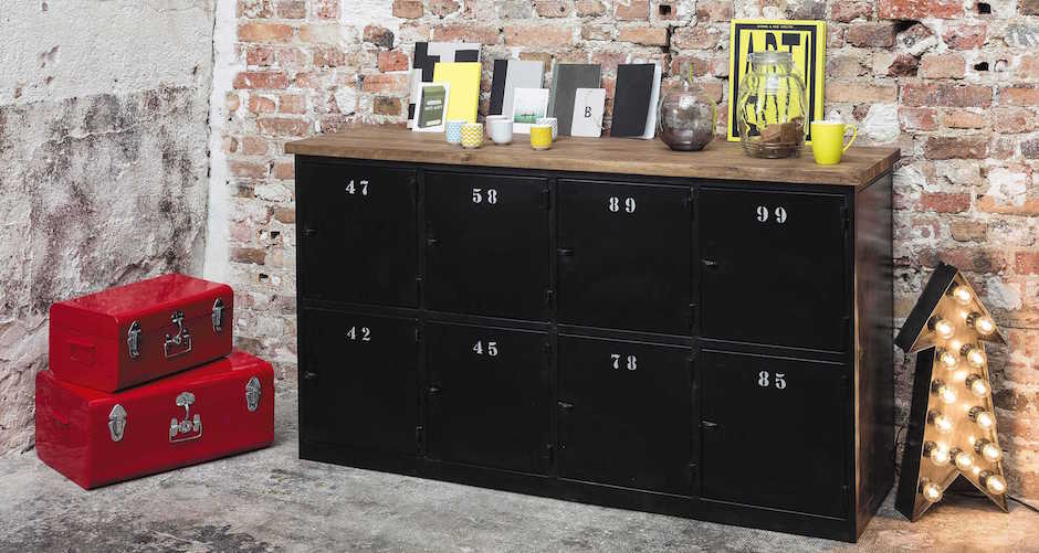 Комод в стиле Лофт с 8-ю дверцами Industrial Rust Eight Chest Комод в стиле Лофт с 8-ю дверцами Industrial Rust Eight Chest - Loft-Concept в Рязани