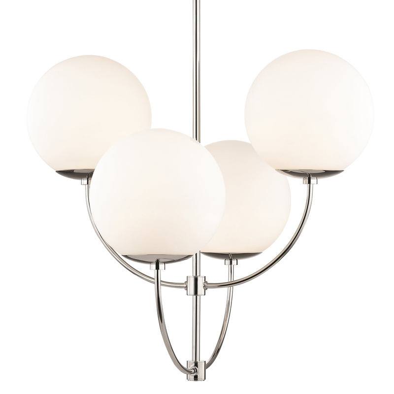 Люстра Breasal White Matte Balls Chandelier Chrome Хром Белое матовое стекло Люстра Breasal White Matte Balls Chandelier Chrome Хром Белое матовое стекло в Рязани | Loft Concept