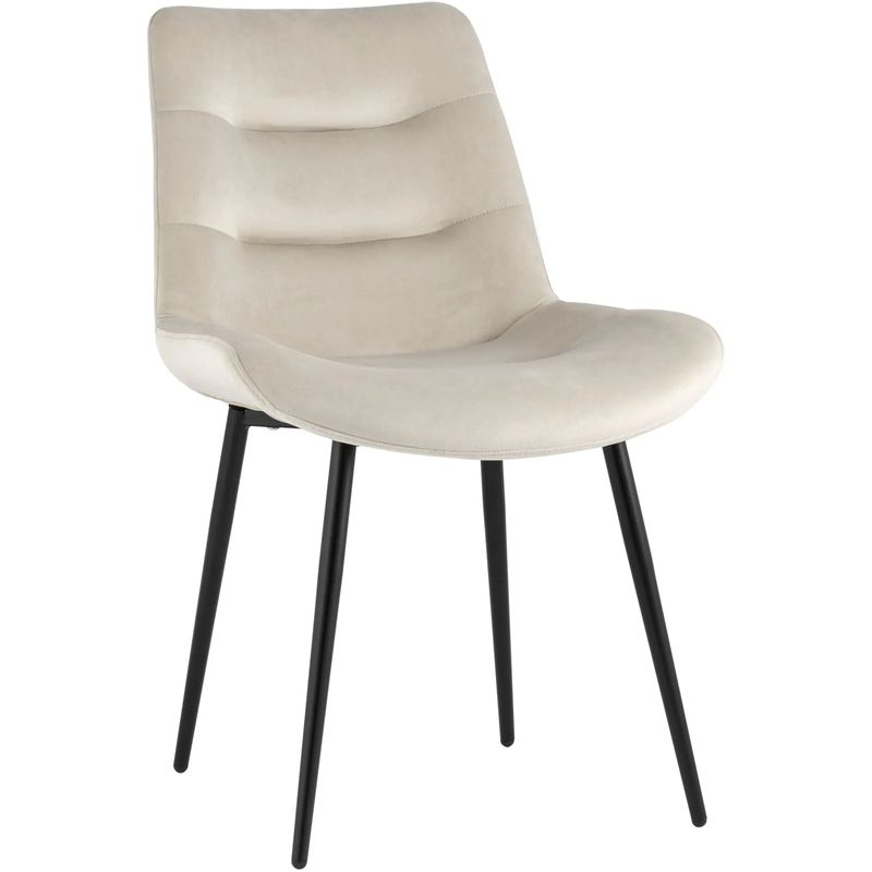 Стул Austin Chair Молочный Веелюр Молочный Черный Стул Austin Chair Молочный Веелюр Молочный Черный в Рязани | Loft Concept