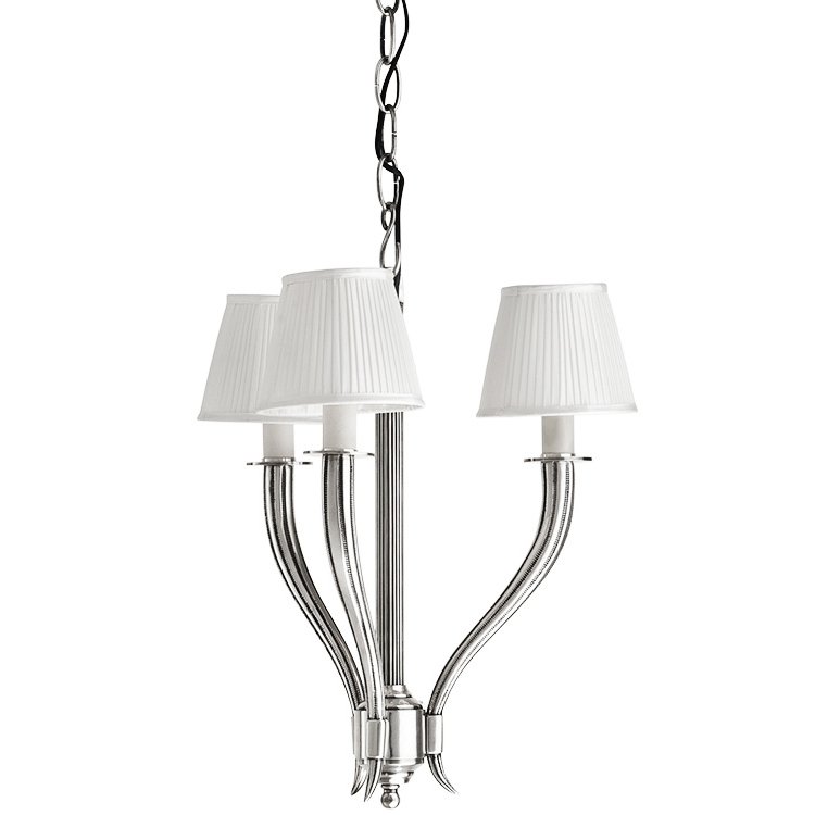 Люстра Eichholtz Chandelier Mayflower 3 Белый Нержавеющая сталь Люстра Eichholtz Chandelier Mayflower 3 Белый Нержавеющая сталь в Рязани | Loft Concept