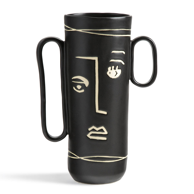 Ваза Aurick Vase Черный Белый Ваза Aurick Vase Черный Белый в Рязани | Loft Concept