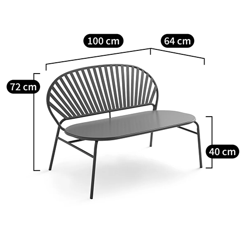 Зелёная скамья из стали Goodwin Metal Bench Green Зелёная скамья из стали Goodwin Metal Bench Green в Рязани