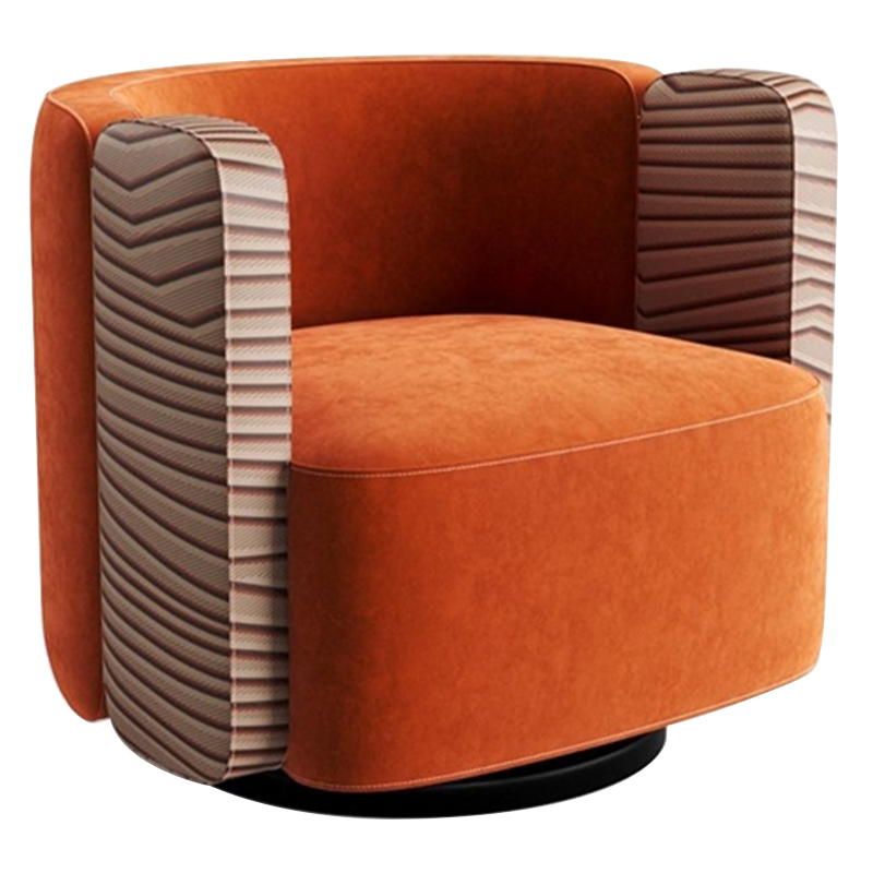 Дизайнерское кресло KELLY Armchair Оранжевый Бежевый Коричневый Дизайнерское кресло KELLY Armchair Оранжевый Бежевый Коричневый в Рязани | Loft Concept