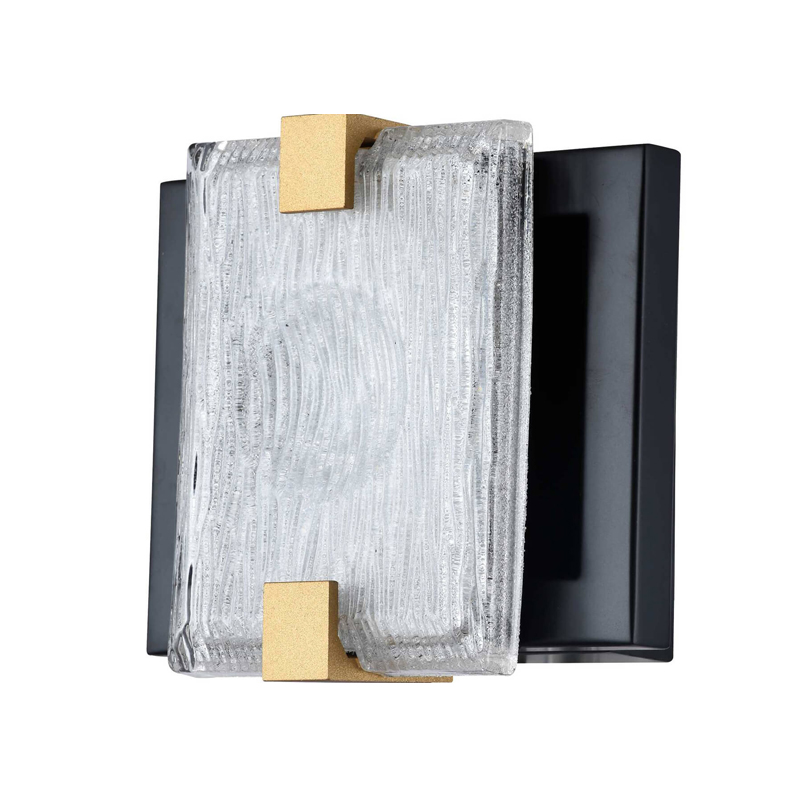 Бра Rectangular Glass Plafon Черный матовый Прозрачное Стекло Бра Rectangular Glass Plafon Черный матовый Прозрачное Стекло в Рязани | Loft Concept