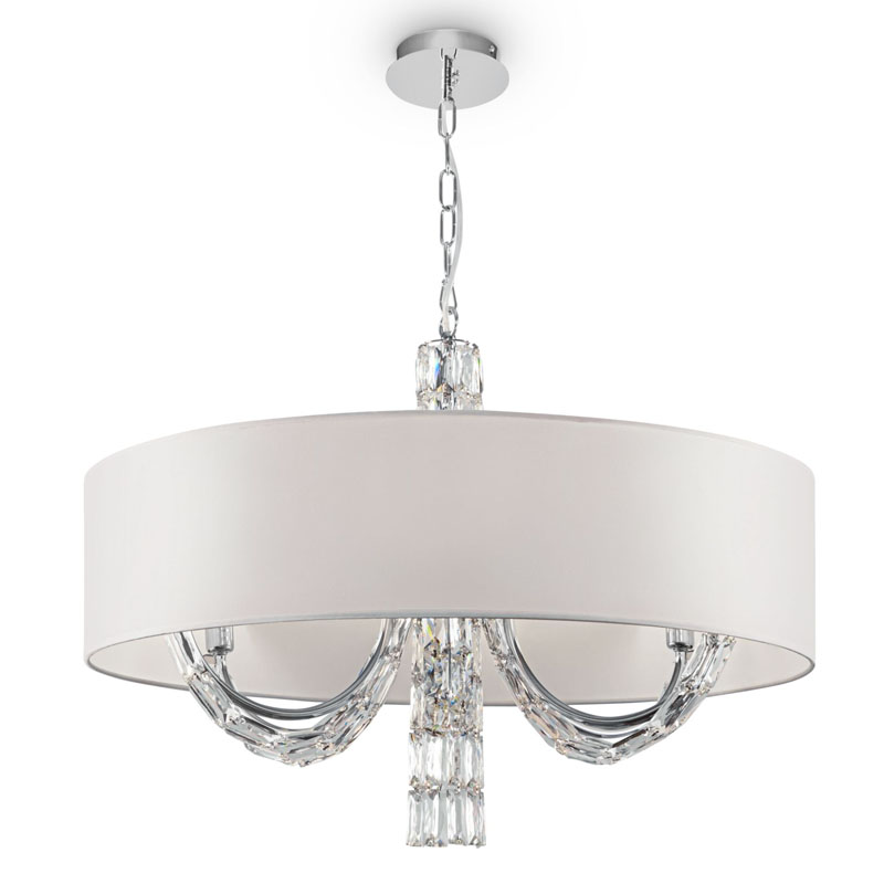 Люстра Damiana Chandelier 70 Белый Хром Люстра Damiana Chandelier 70 Белый Хром в Рязани | Loft Concept