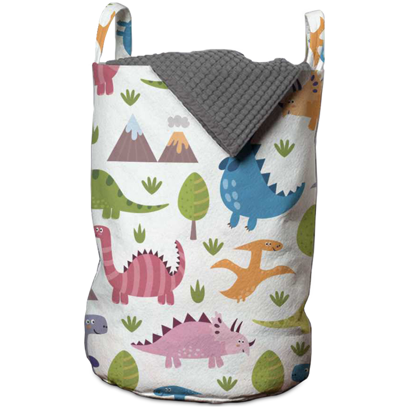Корзина Colored Dinosaurs Basket Мульти Белый Корзина Colored Dinosaurs Basket Мульти Белый в Рязани | Loft Concept