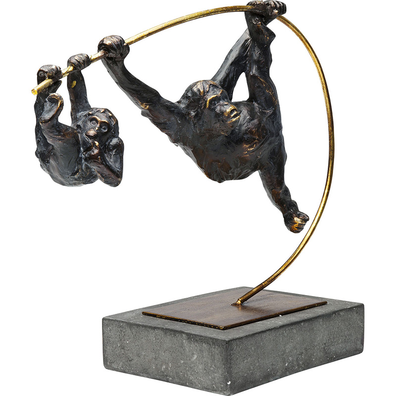 Статуэтка Climbing Monkeys Черный Золотой Статуэтка Climbing Monkeys Черный Золотой в Рязани | Loft Concept