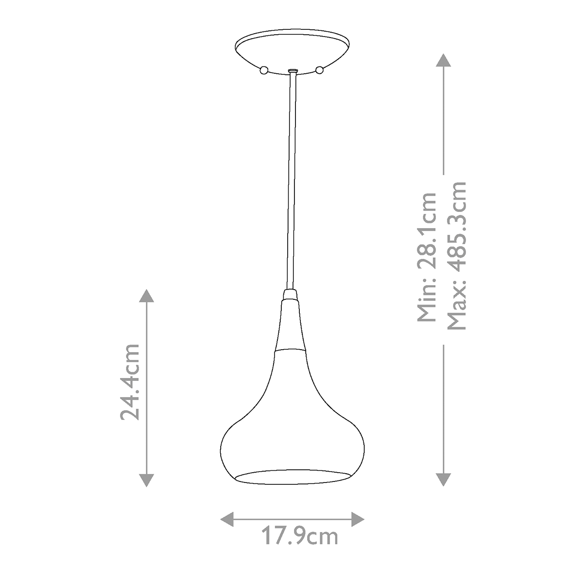  Подвесной светильник с каплевидным плафоном темного цвета Feiss в Рязани